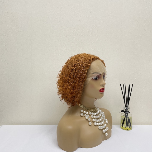 KissBeauty T1B/27 C- part Jerry Curly Wigs Lace Front  Human Hair Wigs