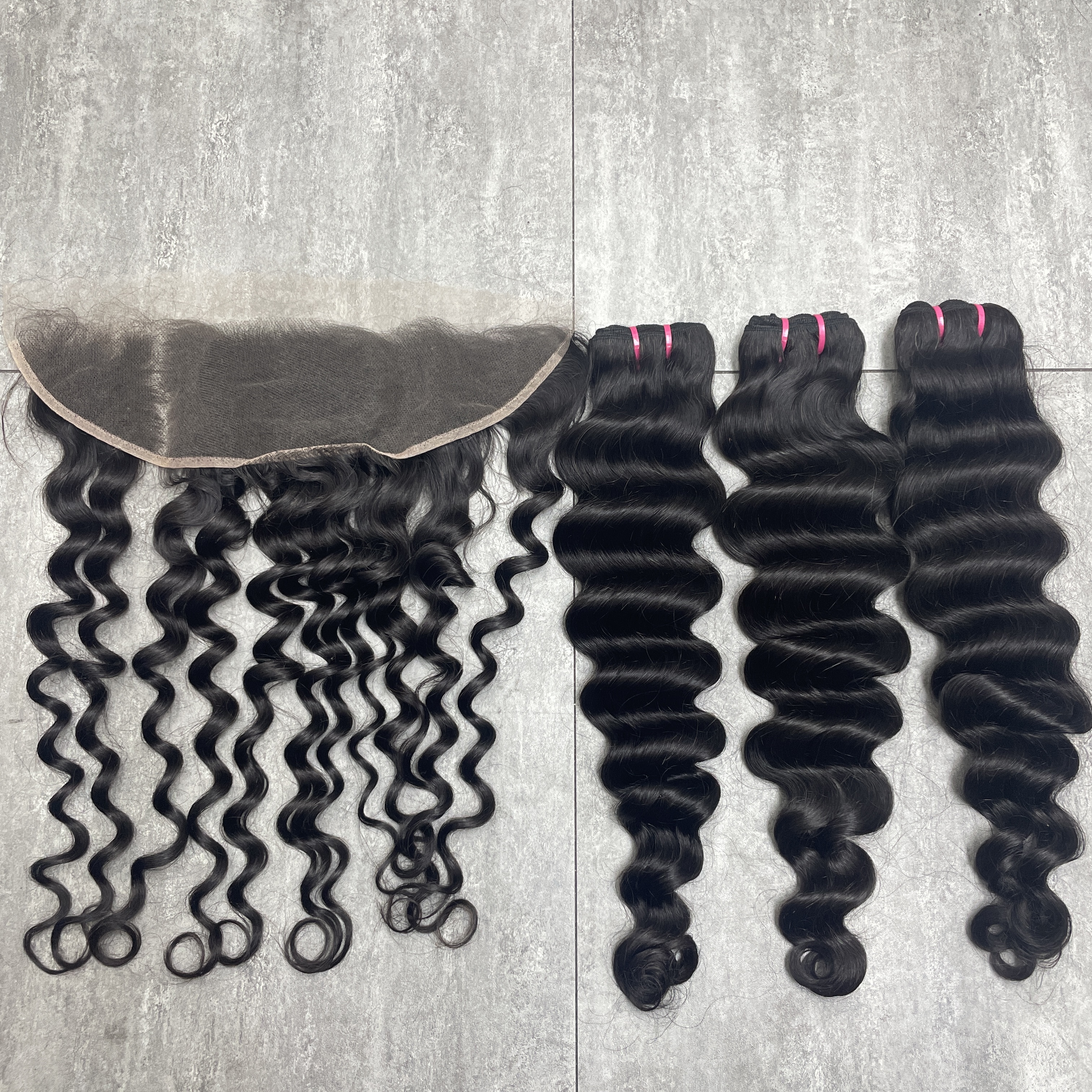 KissBeautywigs Especially make for you Deep wave hair bundles with 13x4 Hd lace frontal closure