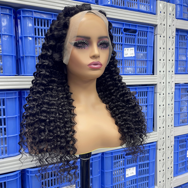 KissBeauty Raw indian hair 200%density Kiki straight 13x4 Hd lace frontal wig