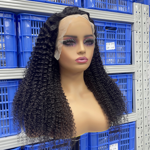 KissBeauty Raw indian hair 200%density Bone straight 13x4 Hd lace frontal wig