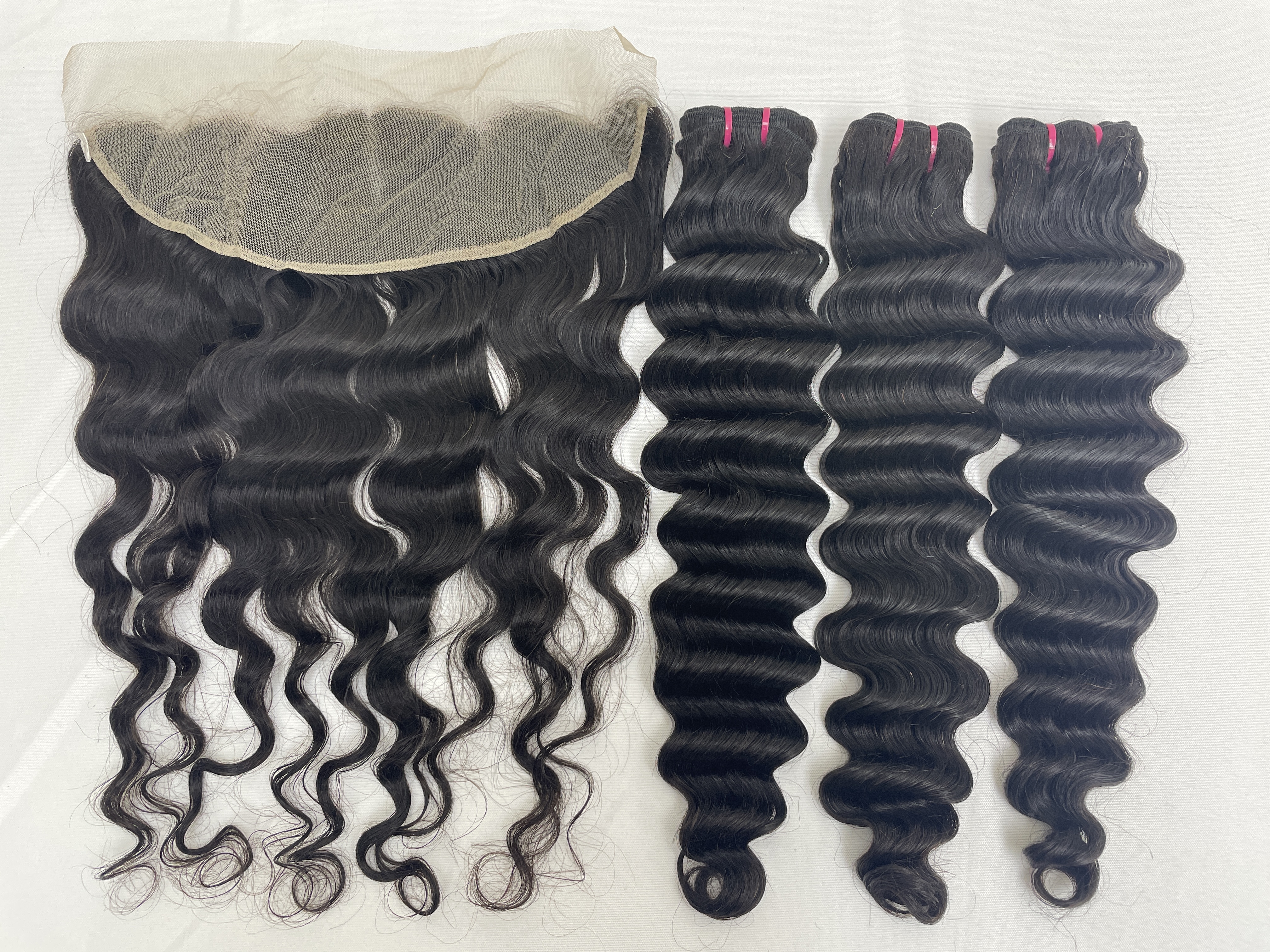 KissBeautywigs Especially make for you nature wave raw indian hair bundles with 13x4 Transparent lace frontal closure