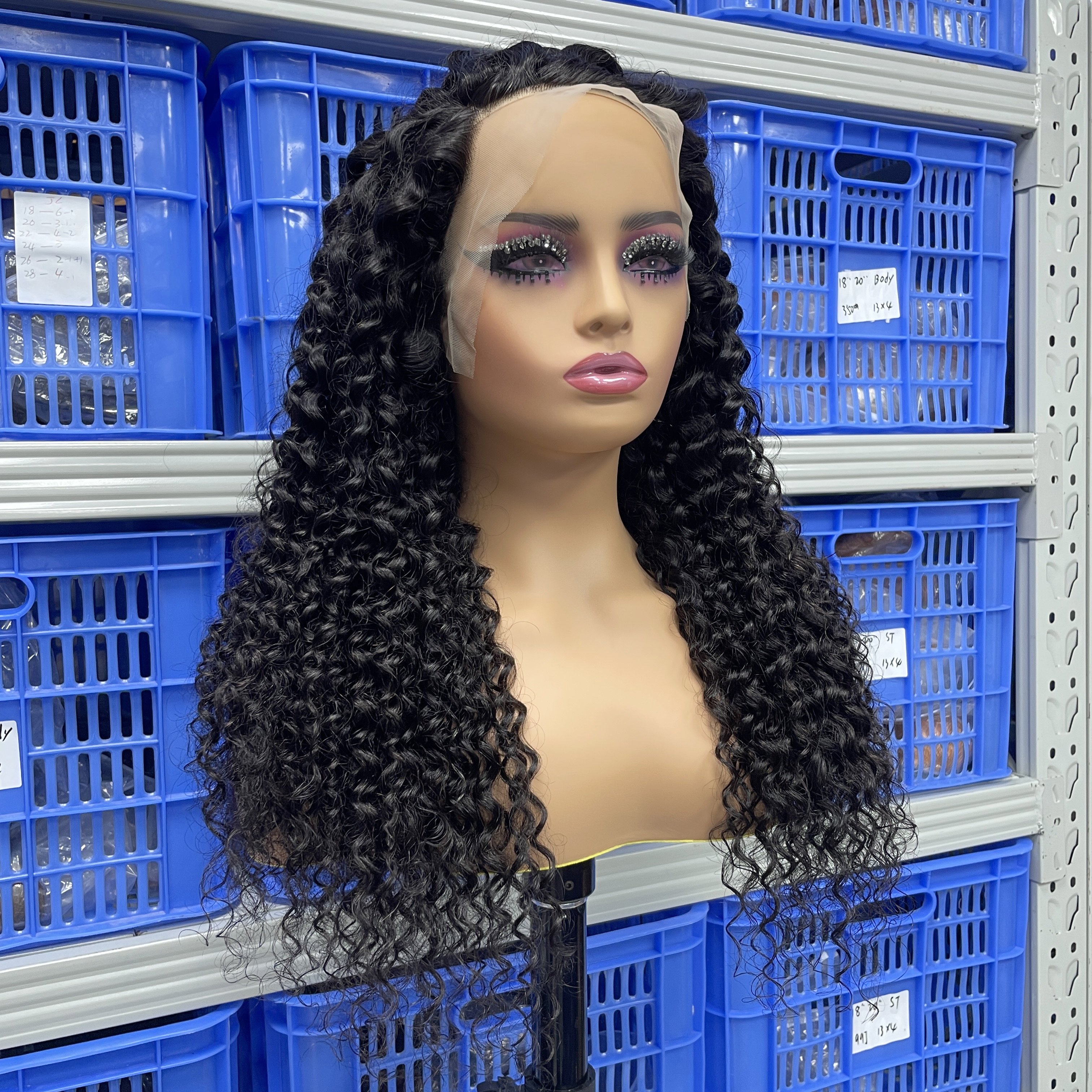 KissBeauty Raw indian hair 200%density Deep wave 13x4 Hd lace frontal wig