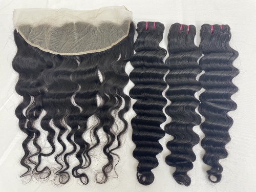 KissBeautywigs Especially make for you jerry culry raw indian hair bundles with 13x4 Transparent lace frontal closure