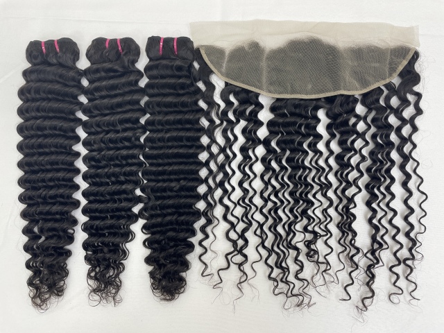 KissBeautywigs Especially make for you raw indian hair bundles with 13x4 Transparent lace frontal closure