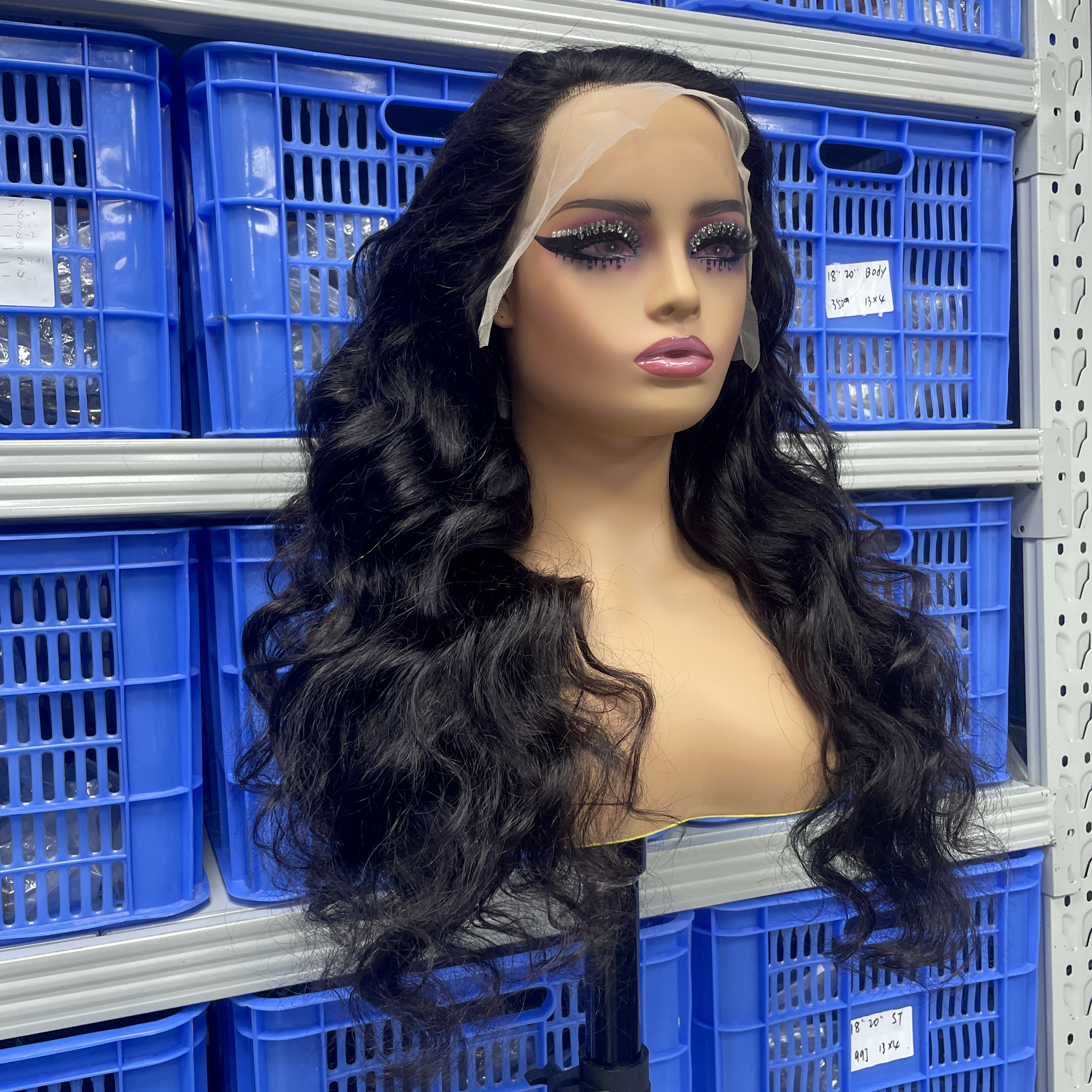 KissBeauty Raw indian hair 200%density Bone straight 13x4 Hd lace frontal wig