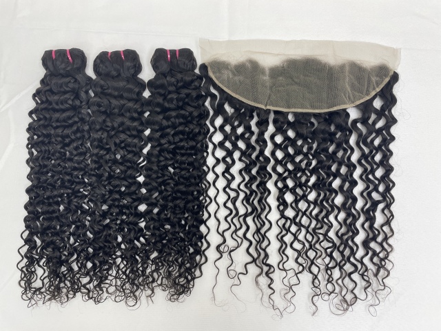 KissBeautywigs Especially make for you raw indian hair bundles with 13x4 Transparent lace frontal closure