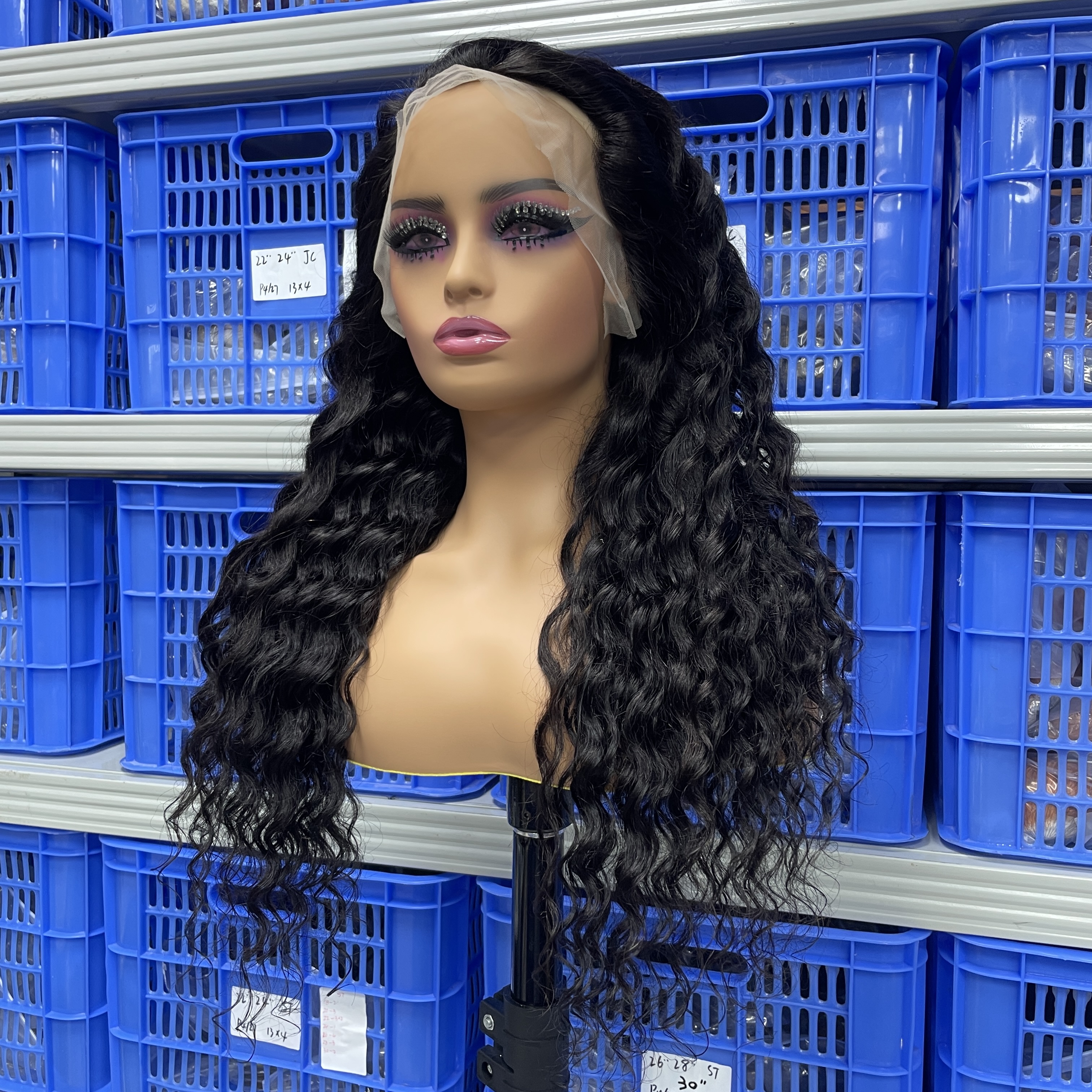 KissBeauty Raw indian hair 200%density loose wave13x4 transparent lace frontal wig