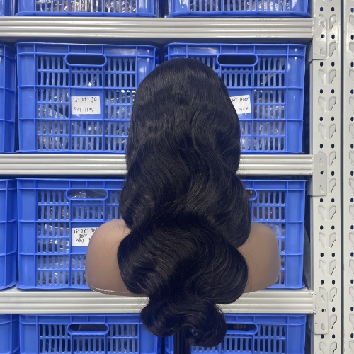 KissBeauty Raw indian hair 200%density body wave 13x4 transparent lace frontal wig factory make glueless lace wig