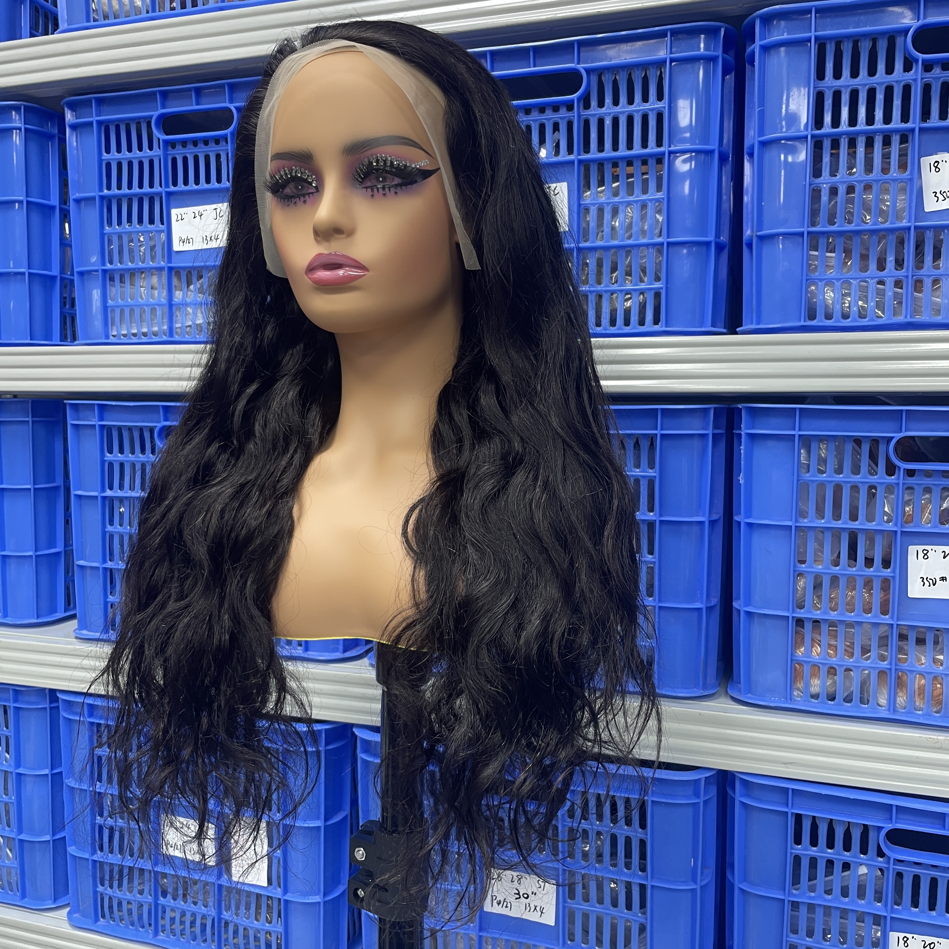 KissBeauty Raw indian hair 200%density loose wave13x4 transparent lace frontal wig
