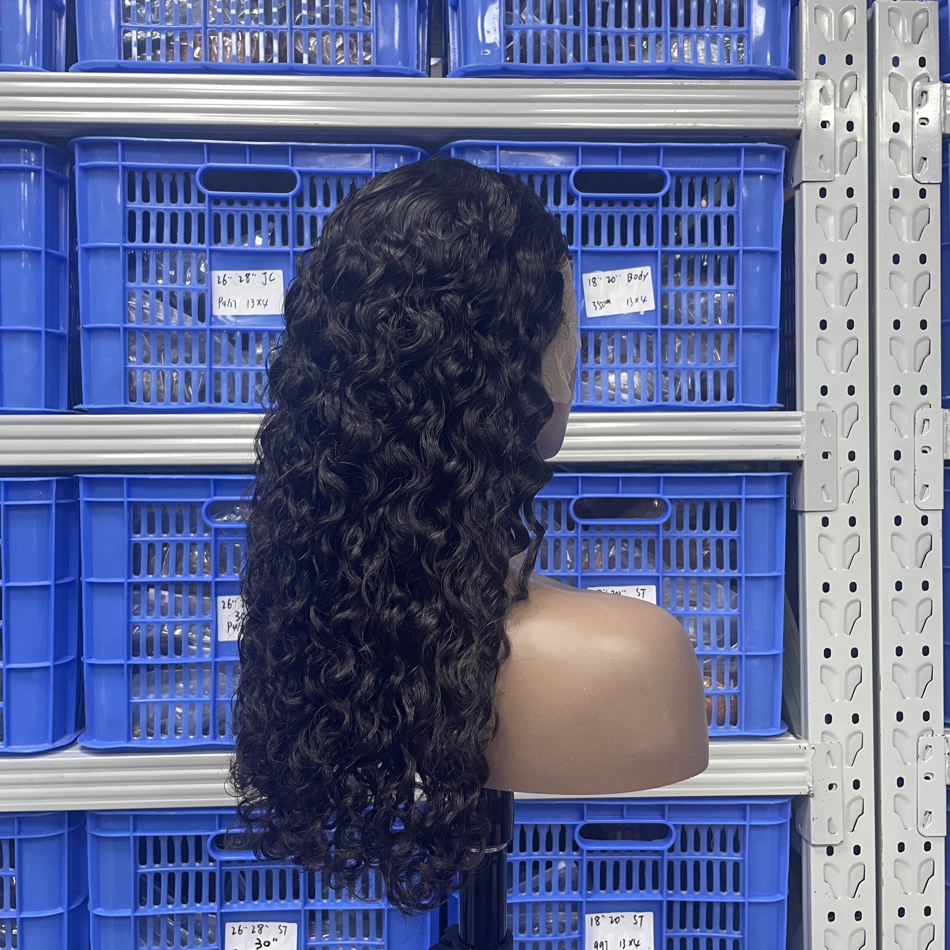 KissBeauty Raw indian hair 200%density deep wave 13x4 transparent lace frontal wig factory make glueless lace wig