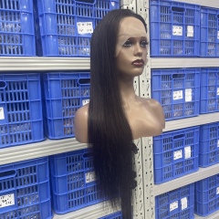 KissBeauty Raw indian hair 200%density Jerry curly 13x4 transparent lace frontal wig factory make glueless lace wig