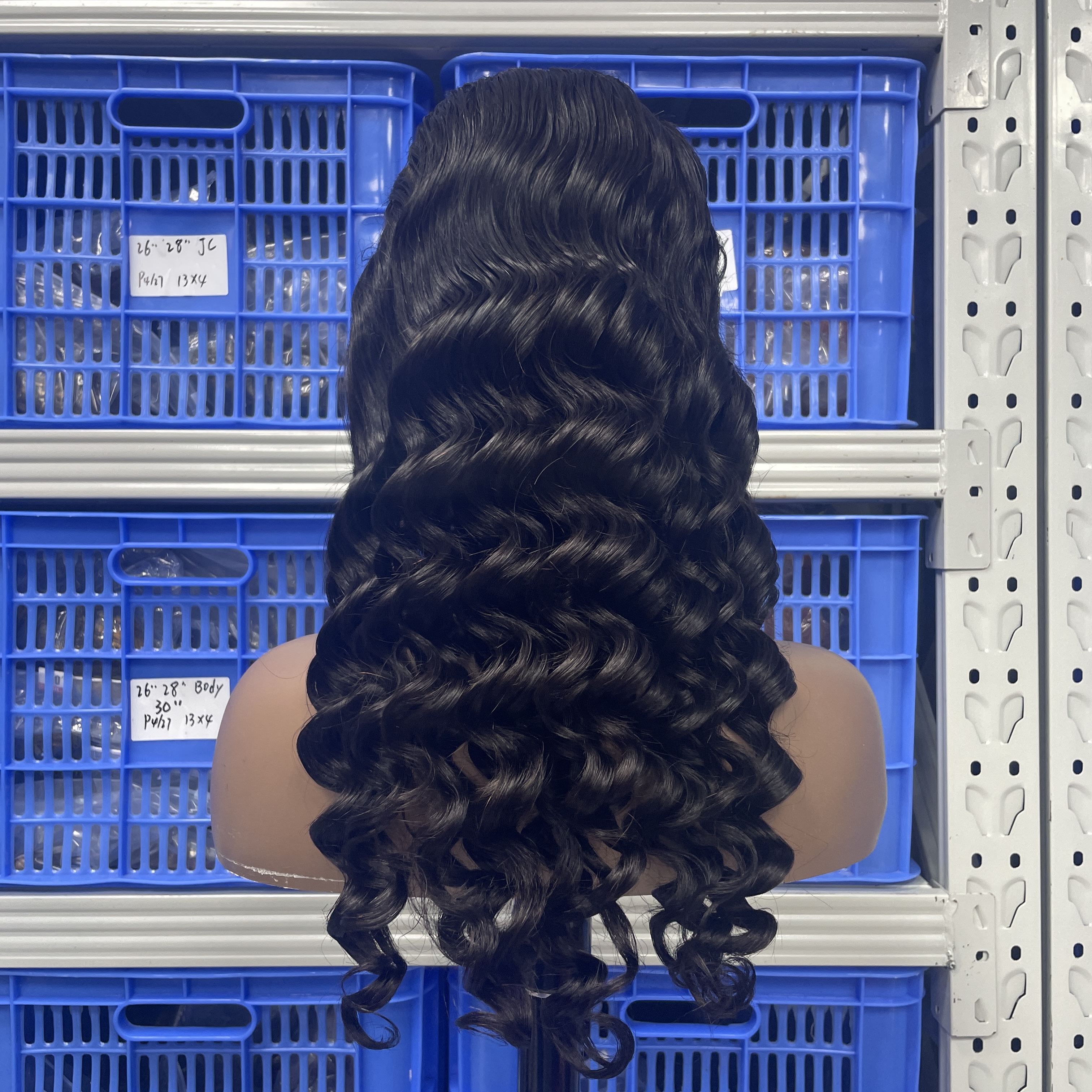 KissBeauty Raw indian hair 200%density loosedeep wave 13x4 transparent lace frontal wig factory make glueless lace wig