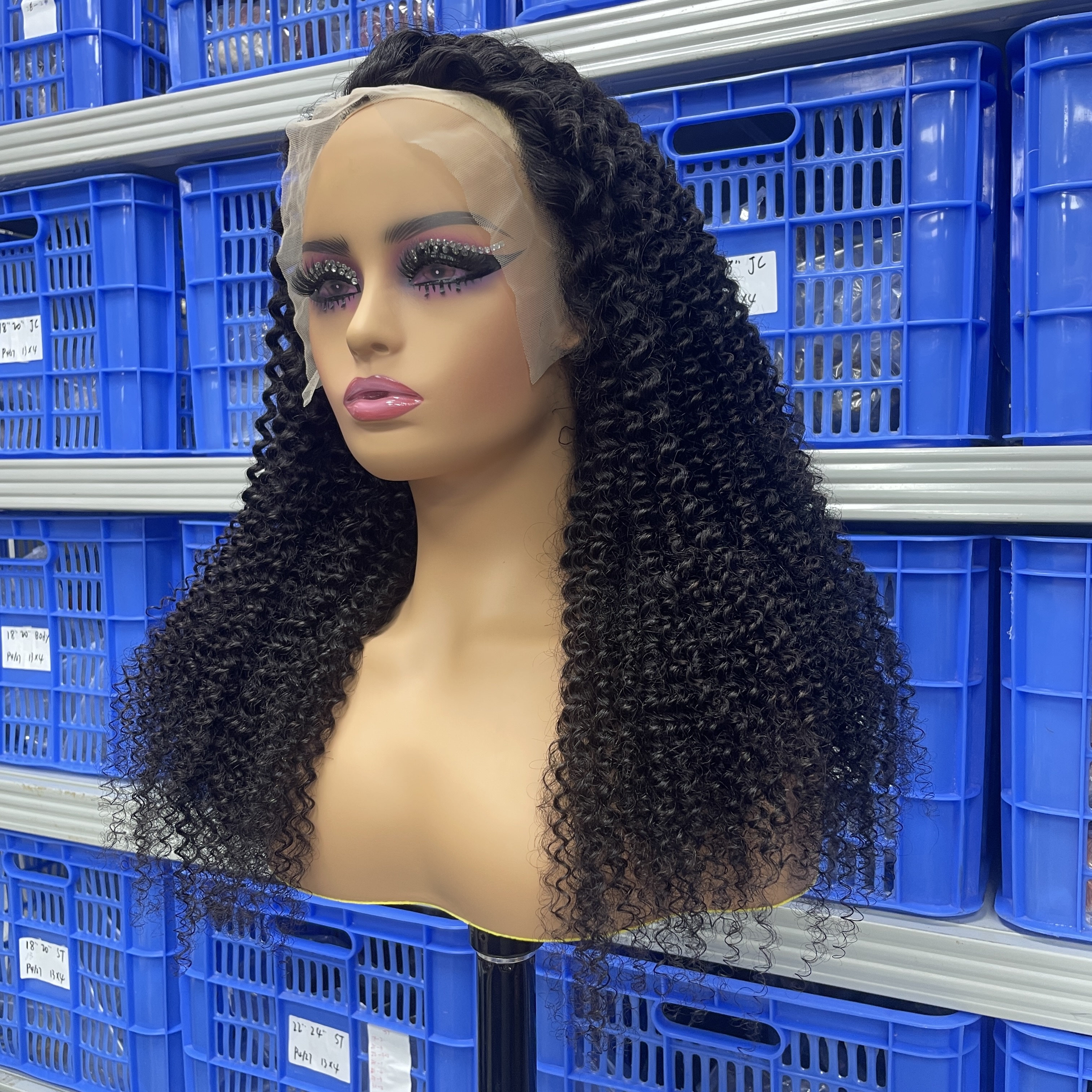 KissBeauty Raw indian hair 200%density loose wave13x4 transparent lace frontal wig