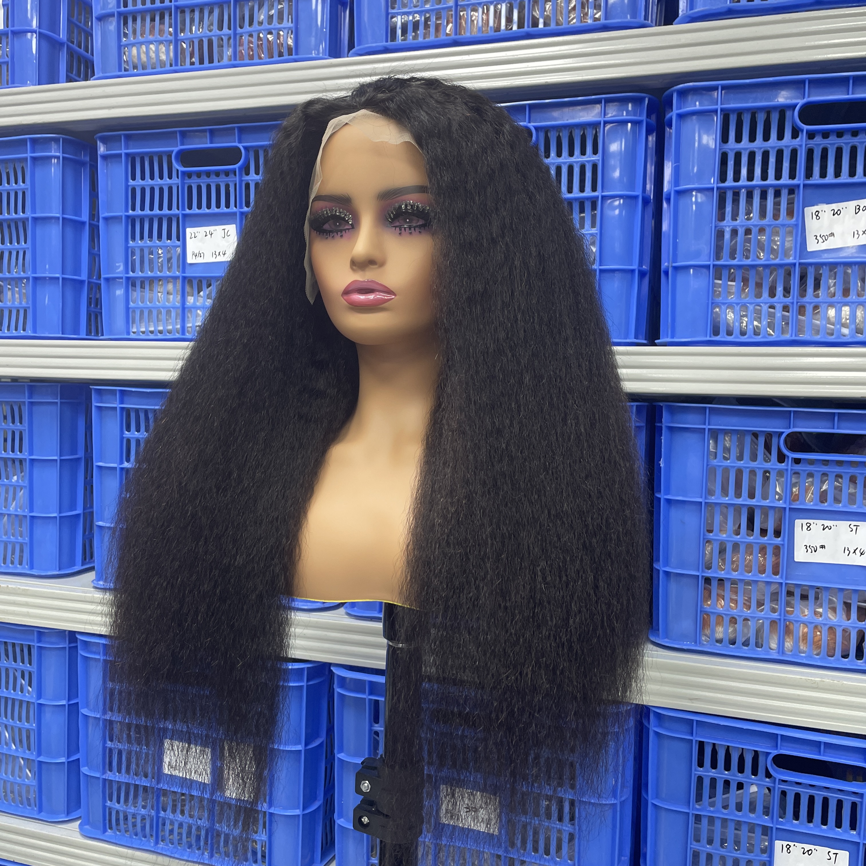 KissBeauty Raw indian hair 200%density water wave 13x4 transparent lace frontal wig