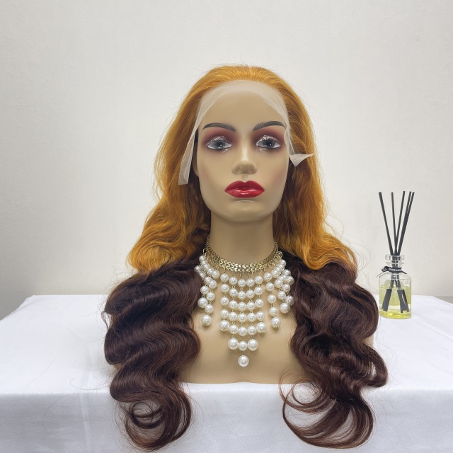 KissBeauty body wave Golden/4 13×4 Lace  Frontal Wig transparent lace wig 20inch to 30inch have stock 24hours within ship