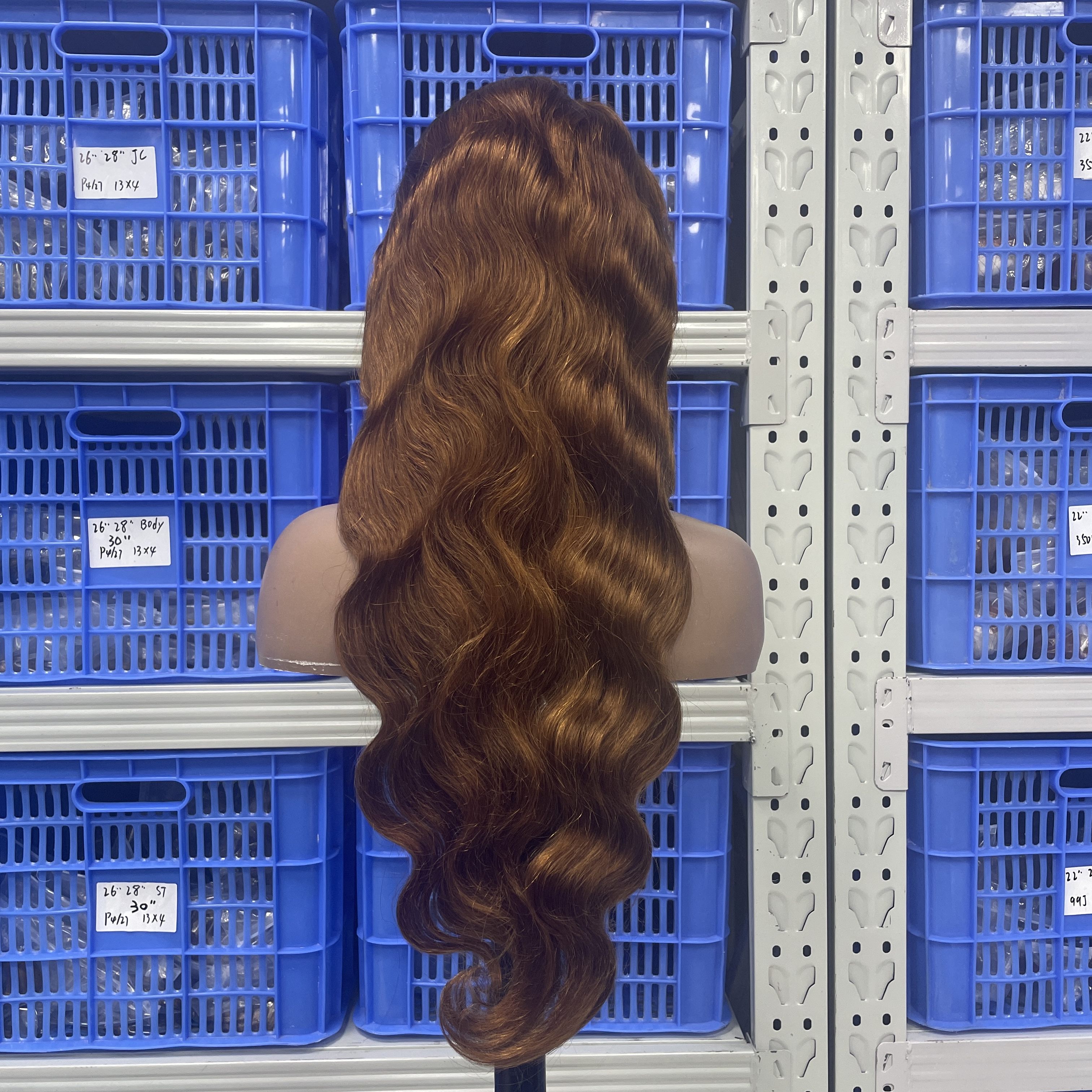 KissBeauty body wave ginger color 13×4 Lace  Frontal Wig transparent lace wig 20inch to 30inch have stock 24hours within ship