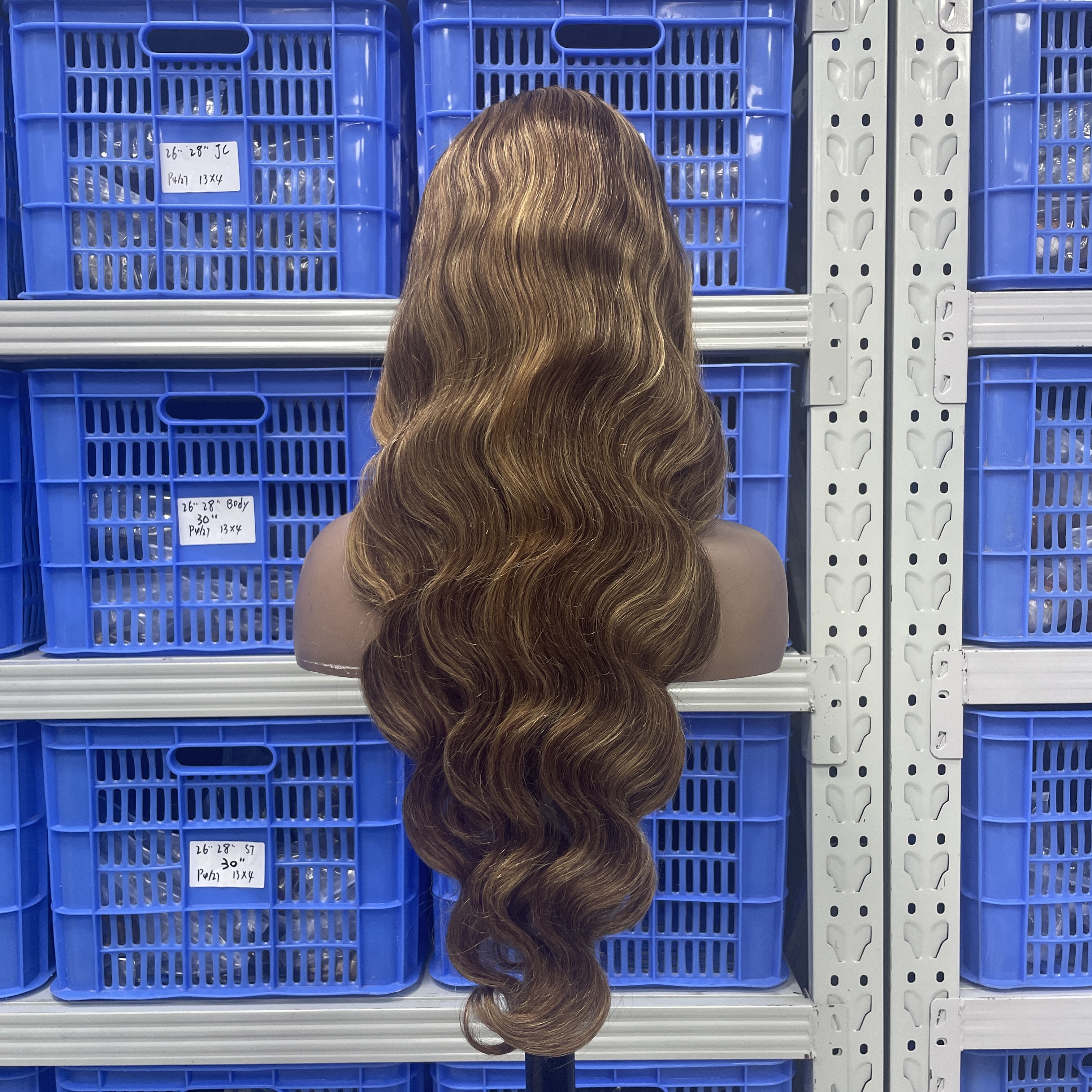 KissBeauty body wave P2/golden color 13×4 Lace  Frontal Wig transparent lace wig 20inch to 30inch have stock 24hours within ship