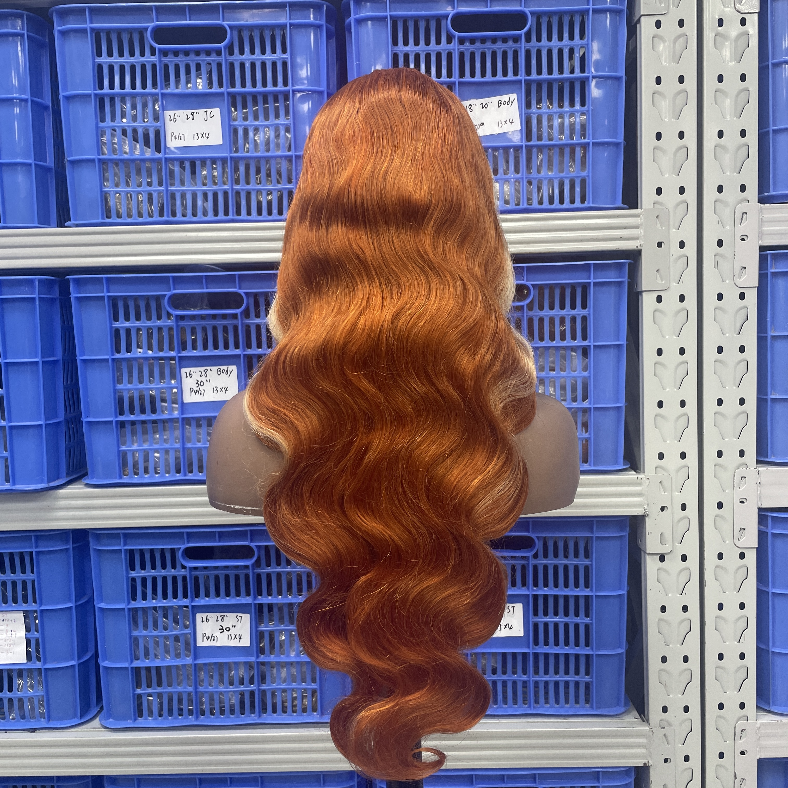 KissBeauty body wave P4/27 color 13×4 Lace  Frontal Wig transparent lace wig 20inch to 30inch have stock 24hours within ship