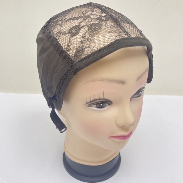 Wholesale Custom Logo Adjustable Closure Mono Upart Ventilated Wig Cap Glueless Spandex Mesh Dome Lace Wig Caps for Making Wigs 24hours within ship