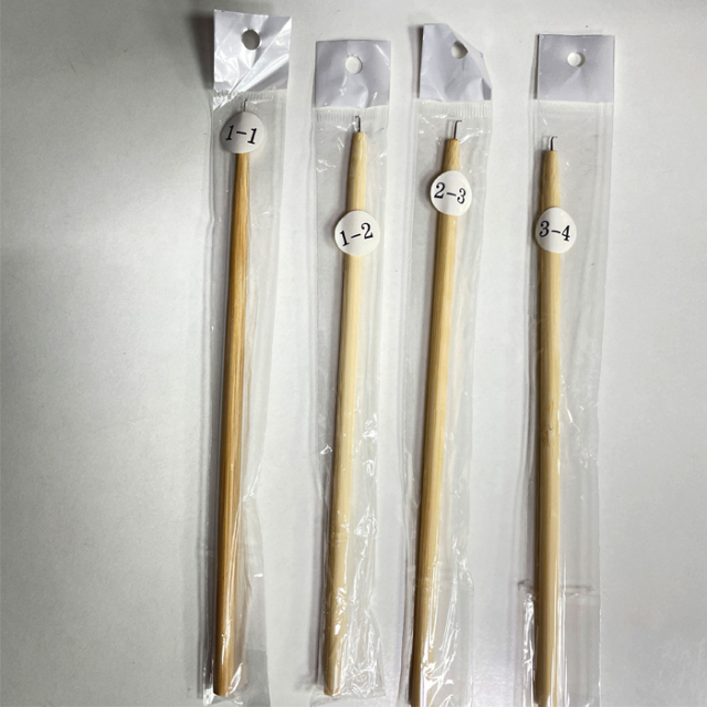 Professional Hair Extension Tools Long Wooden Handle Needle With Holder 4 Sizes Wig Accessories For Lace Wig Making