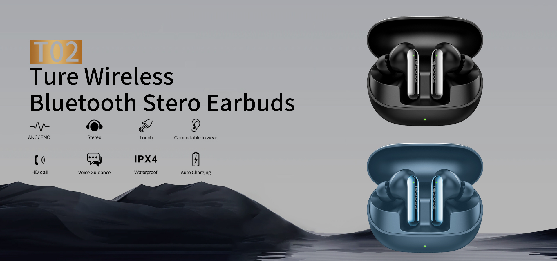 Ture Wireless Bluetooth Stero Earbuds