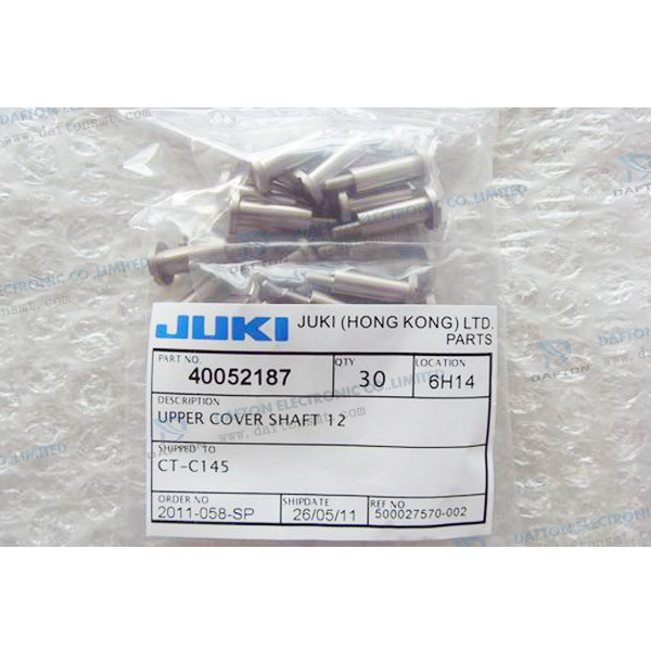 JUKI 12MM Feeder Upper Cover Shaft 40052187 Feeder Parts