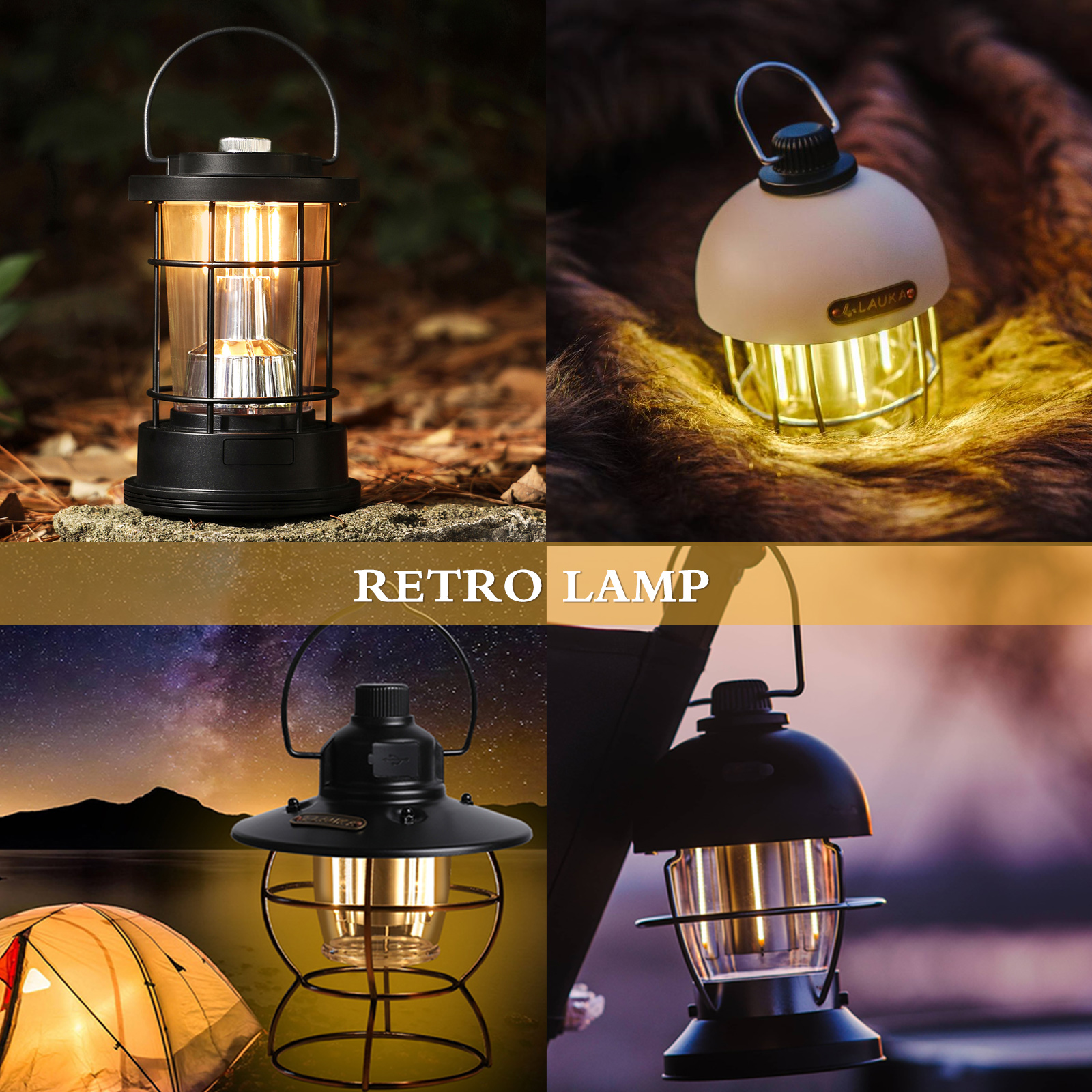 vintage retro hiking tent led lights,Retro lamp