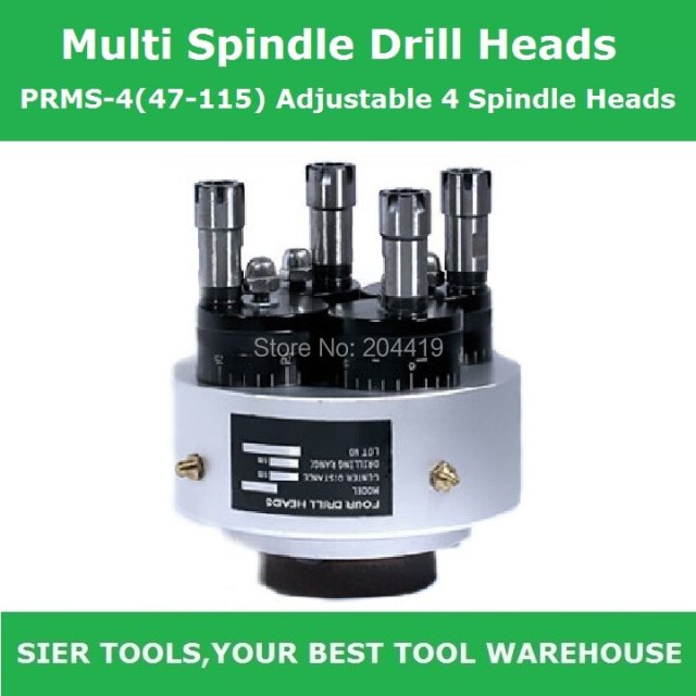 Multi Spindle Drill Heads/PRMS-4(47-115) Adjustable 4 Spindle Heads