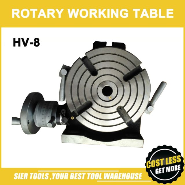 HV-8 Vertical and Horizontal Rotary Working Table/200mm Dia Mill&Drill Machine Working Table