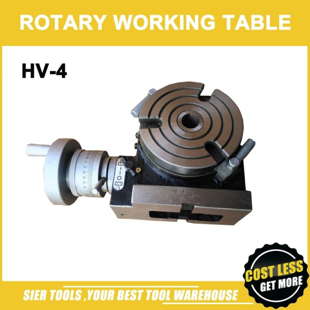 HV-4 Vertical and Horizontal Rotary Working Table/100mm Dia Mill&Drill Machine Working Table