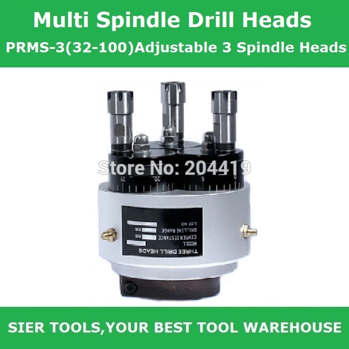 New Arrival!/Multi Spindle Drill Heads/PRMS-3(32-100)Adjustable 3 Spindle Heads/three spindle drilling heads/can be customized