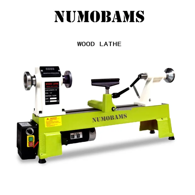 NUMOBAMS MC1218VB 750W Variable speed adjustable Wood Lathe Machine