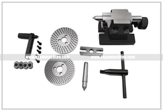 BS-0 Dividing Head for milling machine 125mm 3-Jaw Chuck Spiral Tailstock Indexing Plate