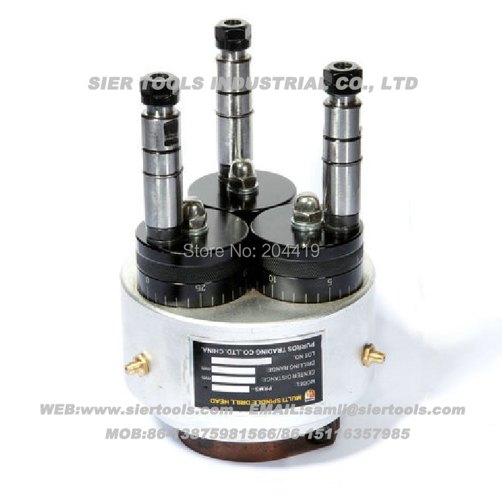 New Arrival!/Multi Spindle Drill Heads/PRMS-3(32-100)Adjustable 3 Spindle Heads/three spindle drilling heads/can be customized