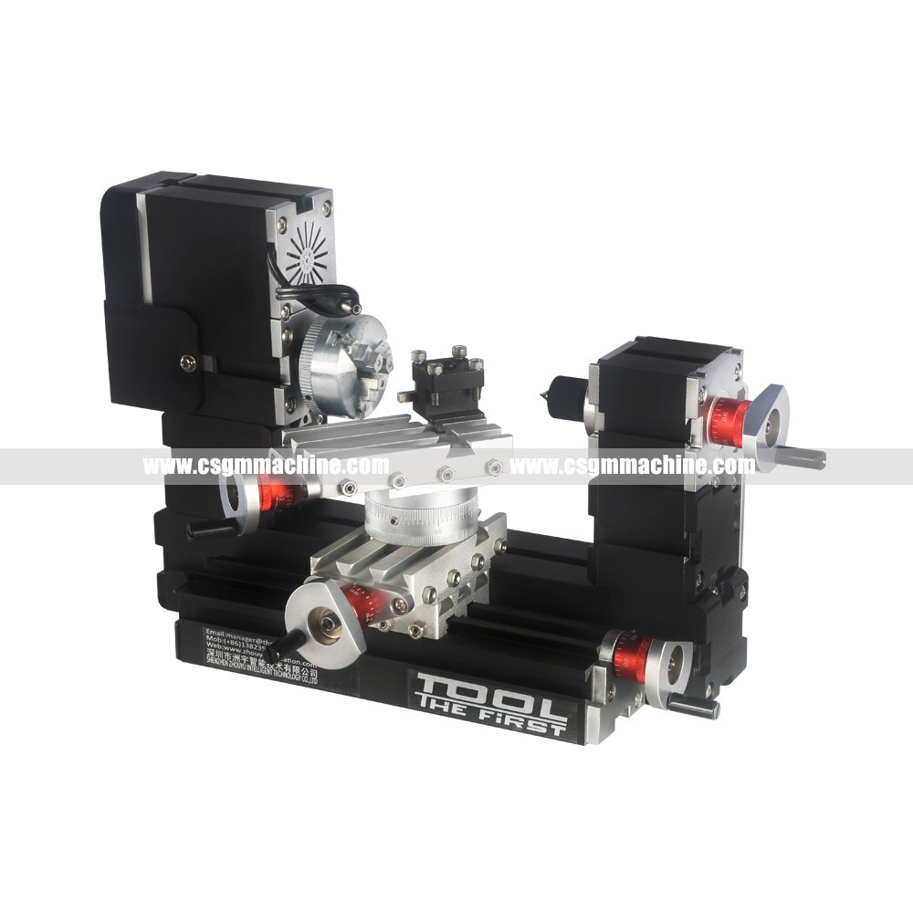 TZ16000MZGP 60W Electroplated Metal 16 in 1 Mini lathe with Bow Arm/60W,12000rpm Mini Bow-arm 16in1 Metal lathe Machine