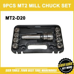 9pcs Mill Chuk Set/MT2-D20 Mill Chuck Set/Max to 20mm chuck colloect/Free shipping