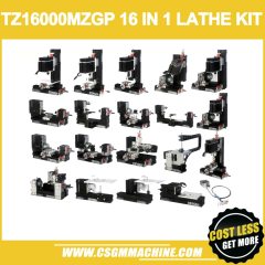 TZ16000MZGP 60W Electroplated Metal 16 in 1 Mini lathe with Bow Arm/60W,12000rpm Mini Bow-arm 16in1 Metal lathe Machine