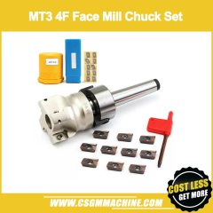 400R 50-22-4T MT3 4F Face Mill Chuck Set with 10 pcs CNC insert for milling machine work