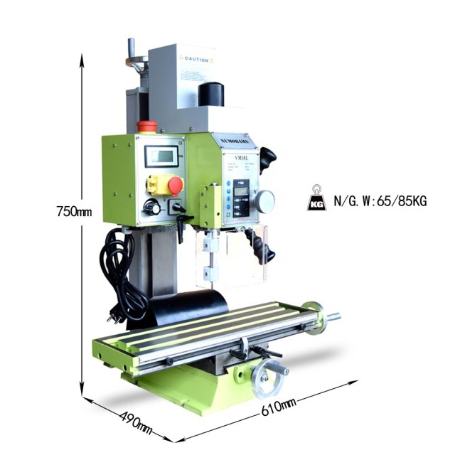 NUMOBAMS VM18L 750W Brushless Motor DIY Metal Drilling and Milling  Machine