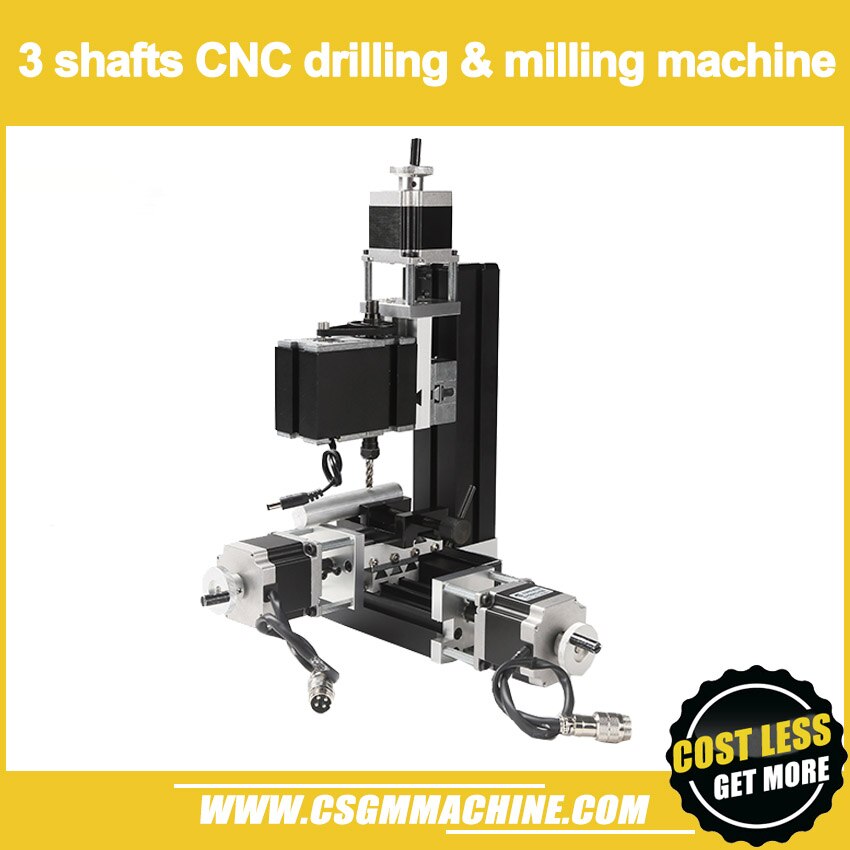 TZC20005M Mini Metal 3 shafts CNC drilling and milling machine/Mach3 CNC DIY Milling Machine