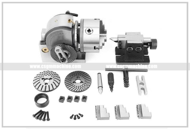 BS-0 Dividing Head for milling machine 125mm 3-Jaw Chuck Spiral Tailstock Indexing Plate