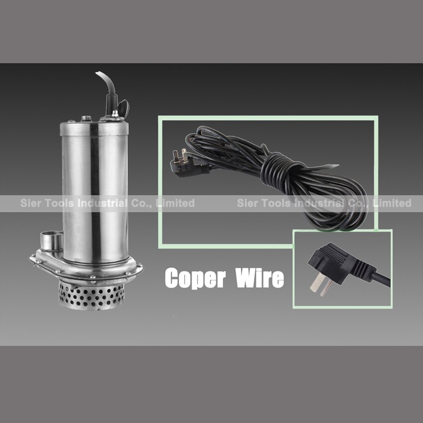 WQD250F stainless steel submersible pump/basement water pumping machine/250W sewage pump