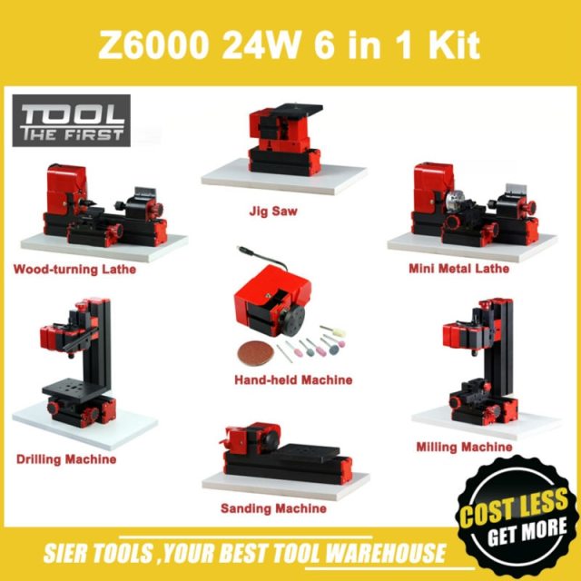 Z6000 6 in 1 Mini Lathe Kit/6 in 1 lathe/24W,20000rpm mini lathe/didactical 6in1 kit/DIY instructional machine