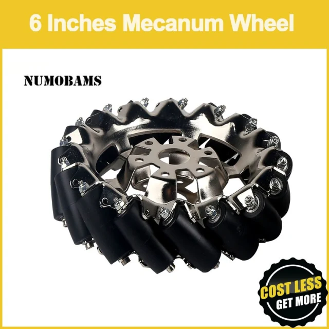 Free shipping 6'' Mecanum wheel set(left)/152.5 Dia DIY Robot Wheel