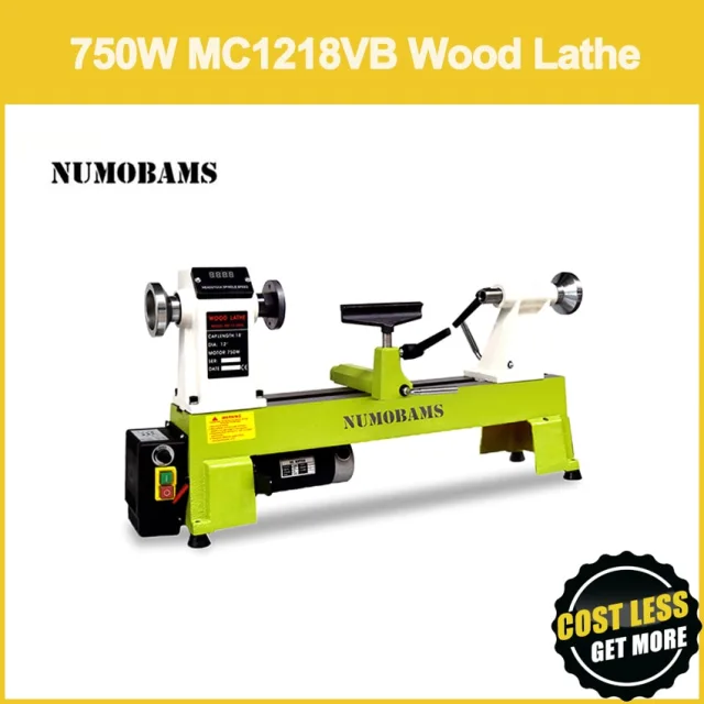 NUMOBAMS MC1218VB 750W Variable speed adjustable Wood Lathe Machine