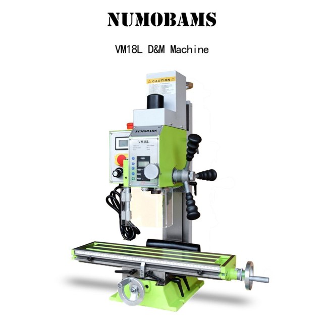 NUMOBAMS VM18L 750W Brushless Motor DIY Metal Drilling and Milling  Machine