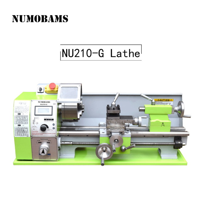 NUMOBAMS NU210-G High Quality 750W Brushless Motor with Postive & Reverse Auto Feed Function Mini Metal Lathe Machine