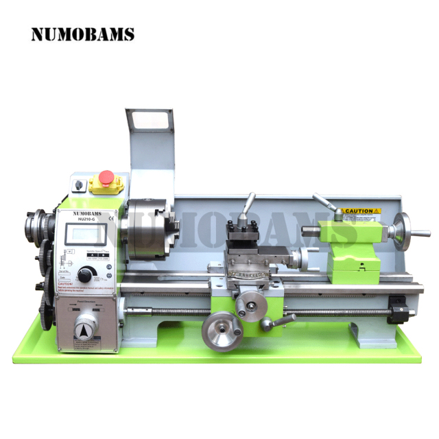 NUMOBAMS NU210-G High Quality 750W Brushless Motor with Postive & Reverse Auto Feed Function Mini Metal Lathe Machine