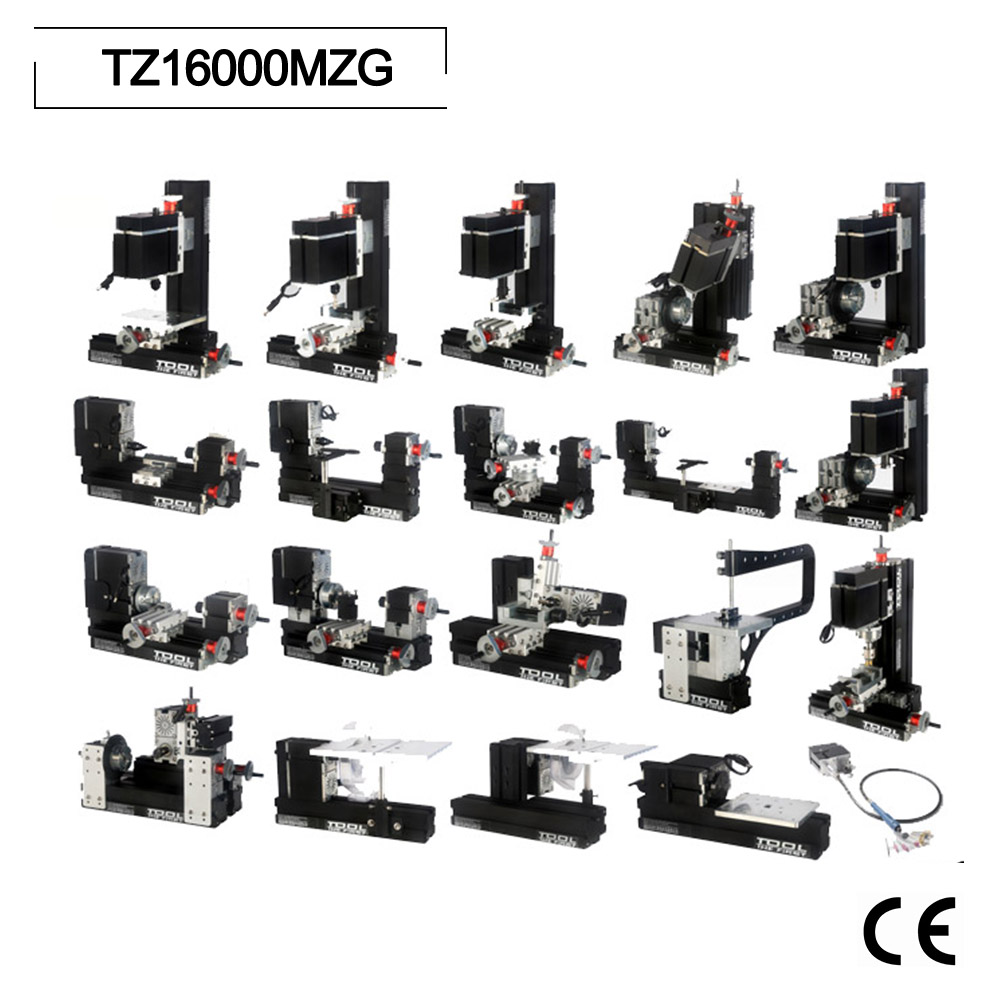 TZ16000MZG 60W Metal 16 in 1 Mini lathe with Bow Arm/60W