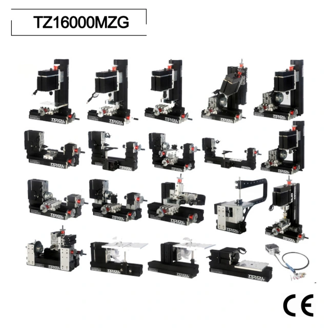 NEW ARRIVAL!/TZ16000MZG 60W Metal 16 in 1 Mini lathe with Bow Arm/60W,12000rpm Mini Bow-arm 16in1 Metal lathe Machine
